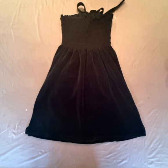 Juicy Couture Y2K Vintage Black Velour Strapless/Halter Dress/Coverup Size P/XS - Picture 5 of 9